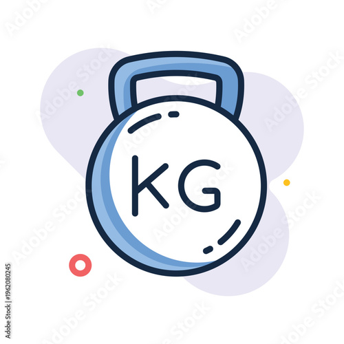 Modern outline icon representing weight measurement and health tracking