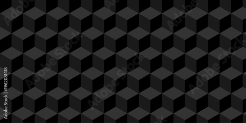 Illustration squares seamless geometric pattern with cubic shapes. Abstract geometric triangle background mosaic wallpaper.