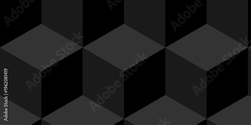 Illustration squares seamless geometric pattern with cubic shapes. Abstract geometric triangle background mosaic wallpaper.