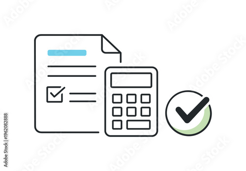 Personal finance responsibility and completing annual administrative obligations to stay compliant and organized with official requirements, a neat document sheet beside a simple