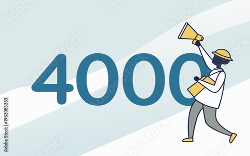 Flat design shopping bags and objects vector icon set . 4000