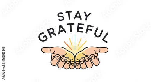Embracing profound gratitude and boundless positivity with open hands radiating a hopeful and inspiring glow a serene symbol of heartfelt