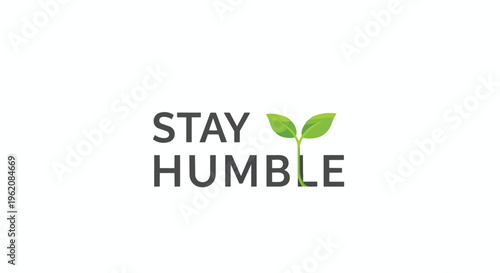 A minimalist design conveying mindful living, featuring a vibrant green seedling symbolizing continuous personal development and the profound