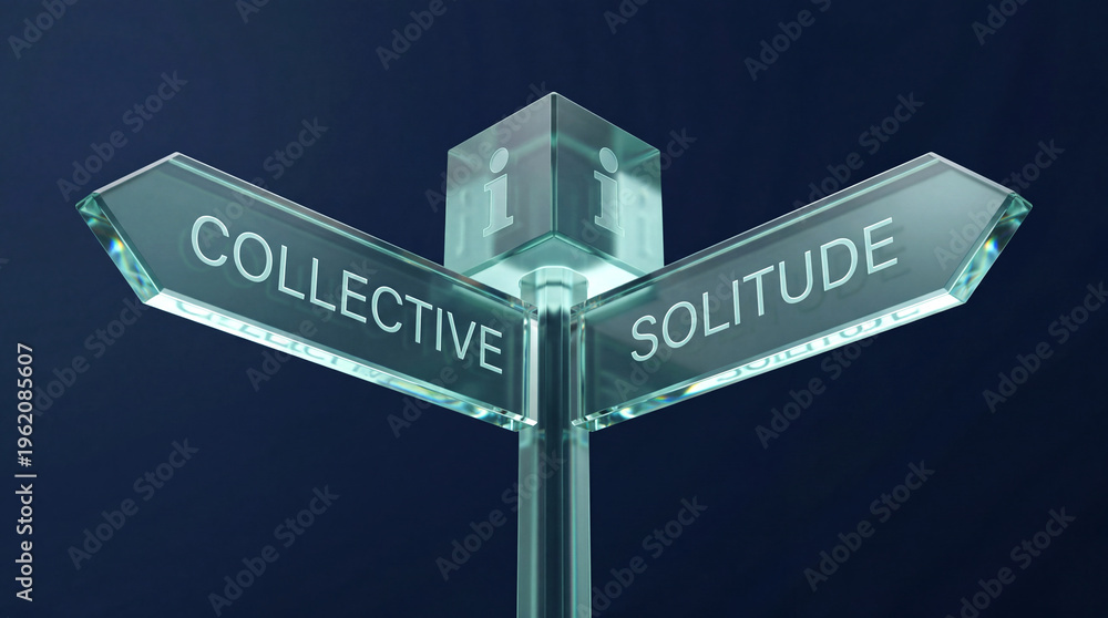 Fototapeta premium Collective Solitude Signpost