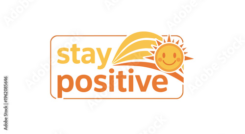 Vibrant emblem promoting cheerful disposition and hopeful outlook for personal growth and collective upliftment