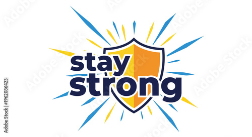 A powerful vibrant emblem illustrating unwavering resilience and steadfast determination through challenging times a beacon of enduring strength and