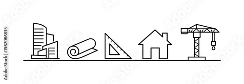 Architecture design and urban planning focused on structural creativity, functional spaces, and sustainable building development in modern environments, building facade, blueprint