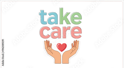 Heartfelt message of empathy and support with nurturing hands holding a symbol of affection