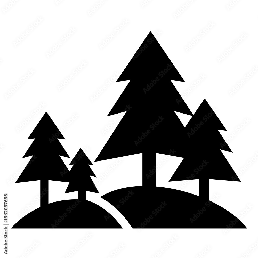 Fototapeta premium set of christmas trees set icon,