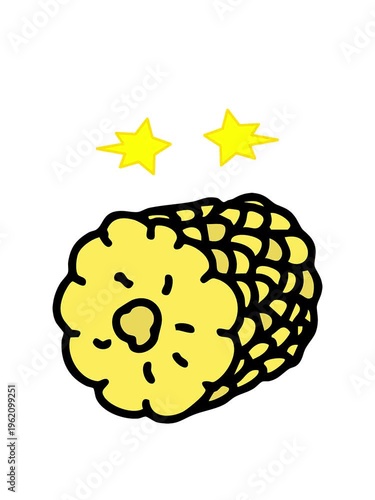 spinning stars animation of brazilian corn on the cob