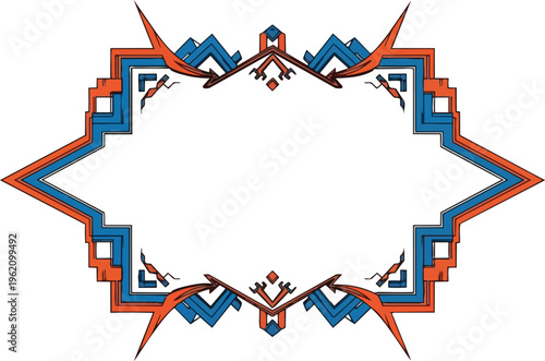 Geometric ornamental frame design for graphic elements