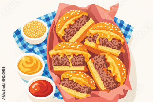 A delicious snack of fresh homemade french fries served on a white plate with tasty ketchup and mustard alongside sweet traditional bread and baked pastry