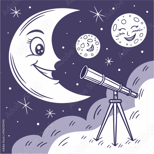 Triple Conjunction Moon Smile Celestial Web Banner