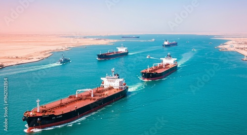 Diverse Freighter Fleets Navigate the Vast Seaways, Showcasing Maritime Trade and Oceanic Travel