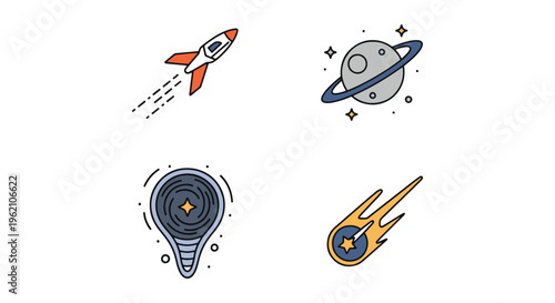 Interstellar Drift Line art minimal creative abstract vector