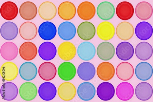 A colorful background with circles of different colors