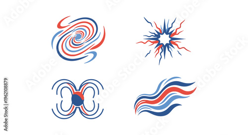 Interstellar Plasma Line art clean abstract modern vector