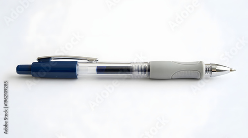 Close up of pen and microphone on white background 2026