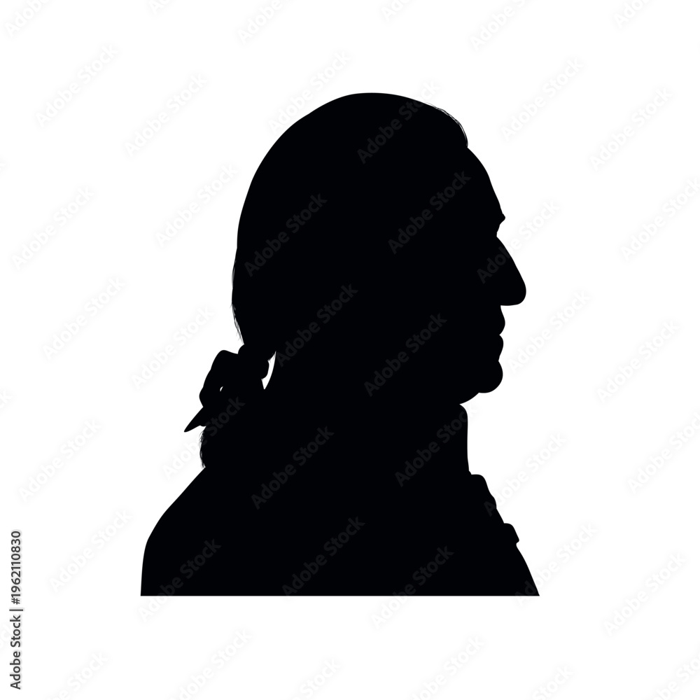 Φωτογραφία Silhouette of George Washington -  vector illustration