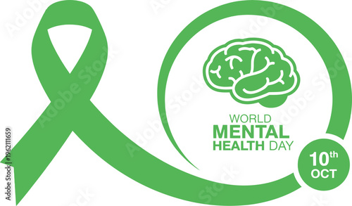 Mental health awareness ribbon logo