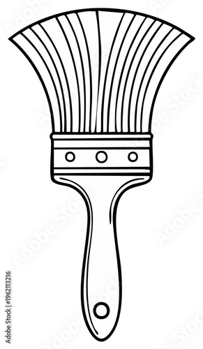 Wallpaper Mural Paintbrush Illustration: Traditional Bristle Brush for Painting, Coloring, and Artistic Designs Torontodigital.ca