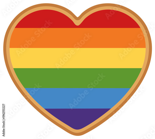 Wallpaper Mural Pride Heart Icon Bright Vector Illustration  Rainbow Colors Love Graphic Torontodigital.ca
