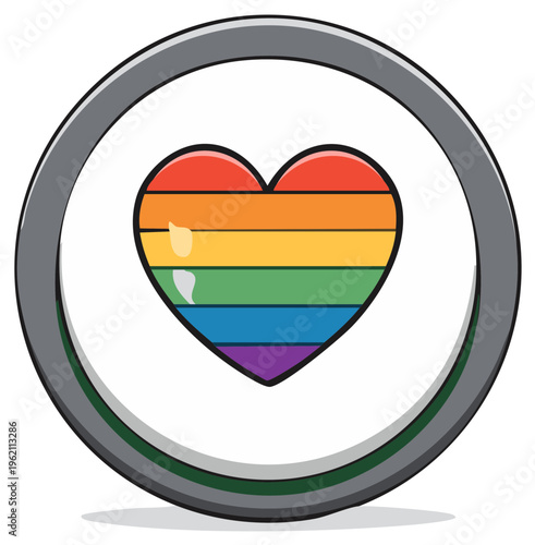 Wallpaper Mural LGBTQ Pride Rainbow Heart Inside a Japanese Sushi Maki Roll Vector Illustration Torontodigital.ca