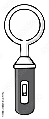 Doodle style corkscrew bottle opener with simple design great for graphic elements