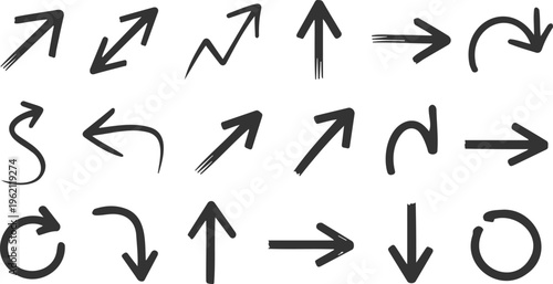 Mixed Arrow Icons Set | Direction Navigation Symbols