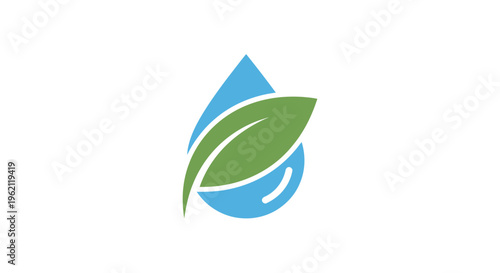 A symbolic illustration: a blend of water droplet and verdant leaf signifying freshness