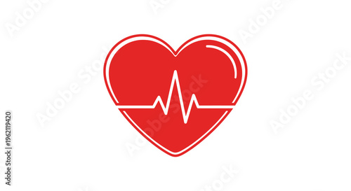 A symbolic illustration of a heartbeat and a representation of cardiovascular health
