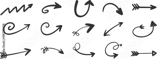 Sketch Arrow Icons | Hand Drawn Direction Vector Set