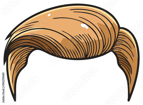 Cartoon hair graphic illustration