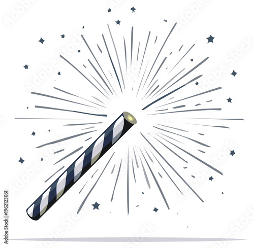 Sparkler Firework Celebration Festive Fun Holiday Event Party Starburst Illustration