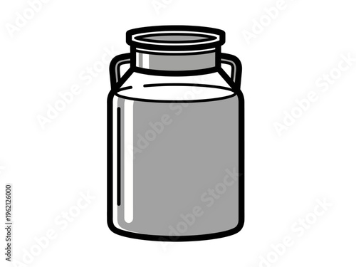 Glass Milk Bottle Illustration.