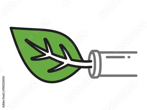 Green Leaf Charging Electric Plug.