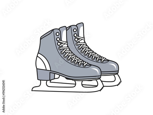 Gray Ice Skating Shoes.