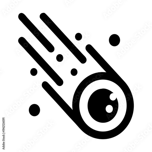 Cosmic Eye Icon: A minimalist icon presents a cosmic eye, the center of the celestial body and its surroundings.