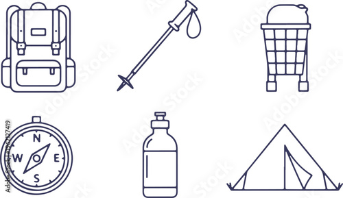 Essential items for a camping and hiking adventure in the wilderness