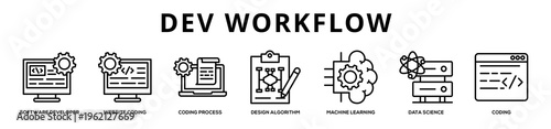 Dev Workflow web banner icon illustration