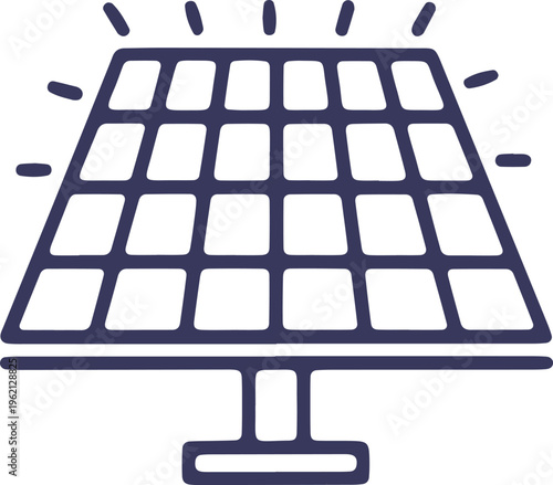 A modern solar panel array mounted on a sturdy support structure under bright sunlight