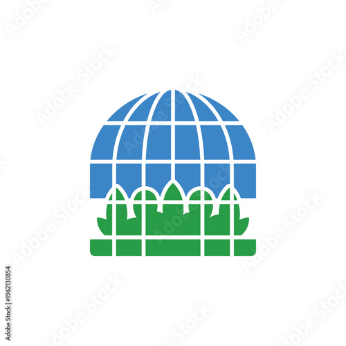 Smart Greenhouse Structure Geometric Icon