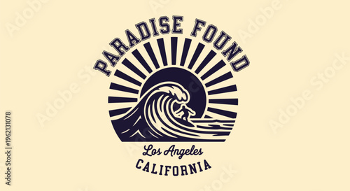 Modern Wave with Coastal Design against Gradient background suitable for branding, marketing, and travel promotions.