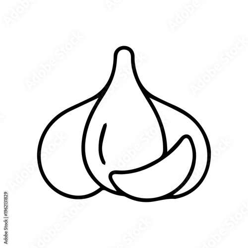 Garlic Clove Outline