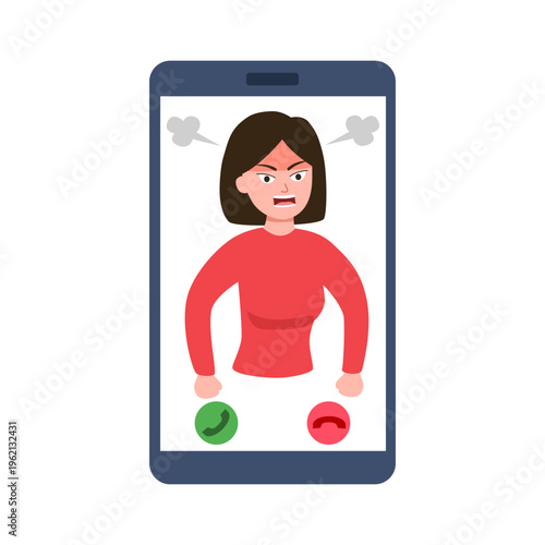 Customer experience feedback. Dislike, complaint, bad rate. Angry client concept vector illustration.