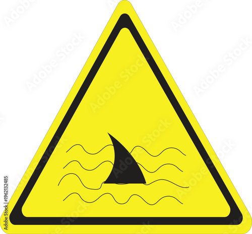 Warning: Beach and Coastal Water Area with Dangerous Shark Presence Risk