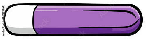 Stylized Drawing of a Single Purple Pill or Capsule with White Tip