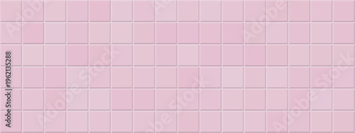 Seamless tile checkered with pink bathroom pastel for vector banner background. Square texture mosaic with grid toilet kitchen for abstract pool pattern. Minimal modern seamless with ceramic.