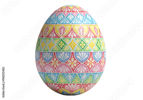 Decorative Geometric Pattern Easter Egg