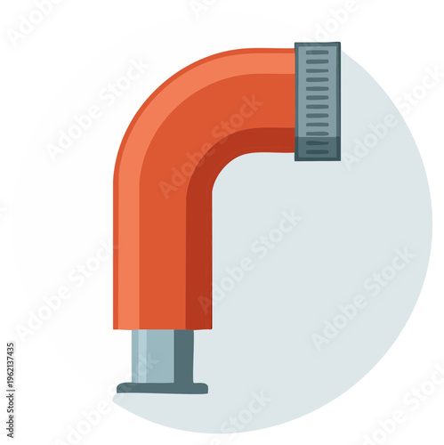 Simple submarine periscope vector icon for observation and surveillance concepts